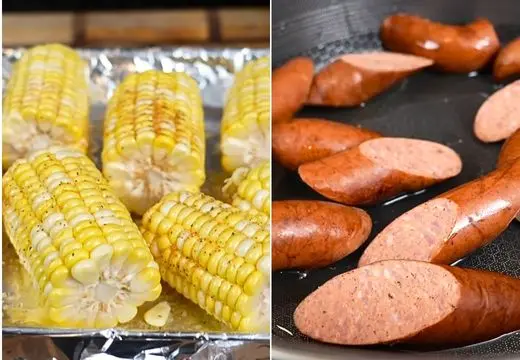 Add Corn and Sausage
