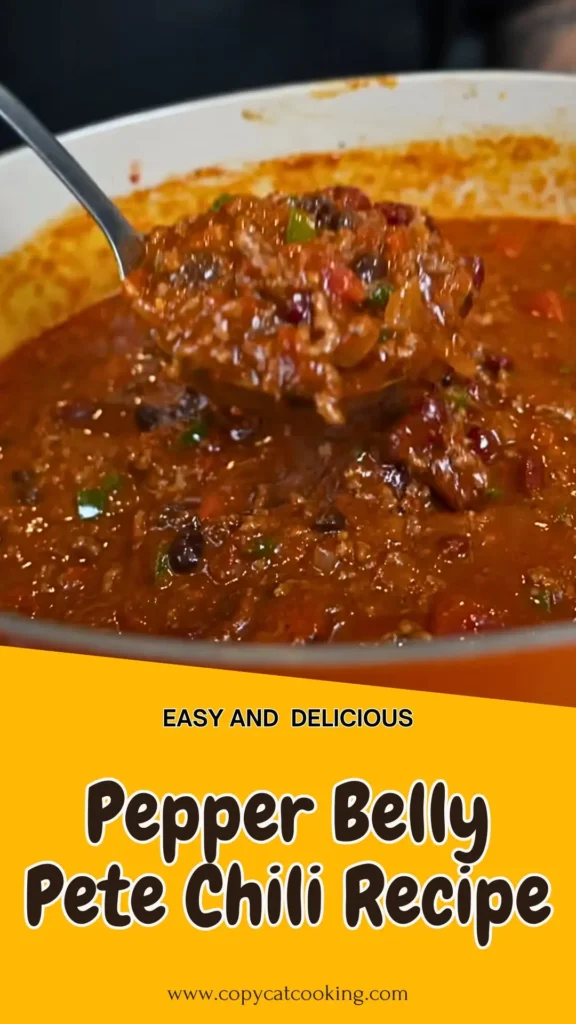 Copycat Pepper Belly Pete Chili Recipe