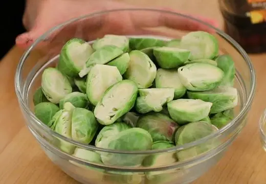 Prepare the Brussels Sprouts