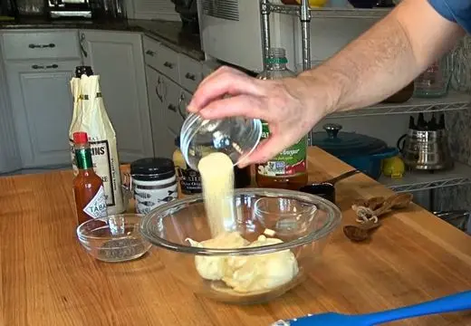Sprinkling Sugar Over Mayonnaise