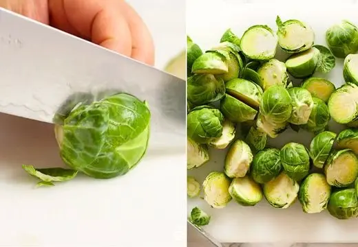 Trim the Brussels Sprouts