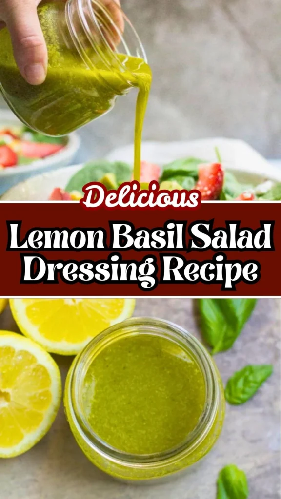 Delicious Lemon Basil Salad Dressing Recipe